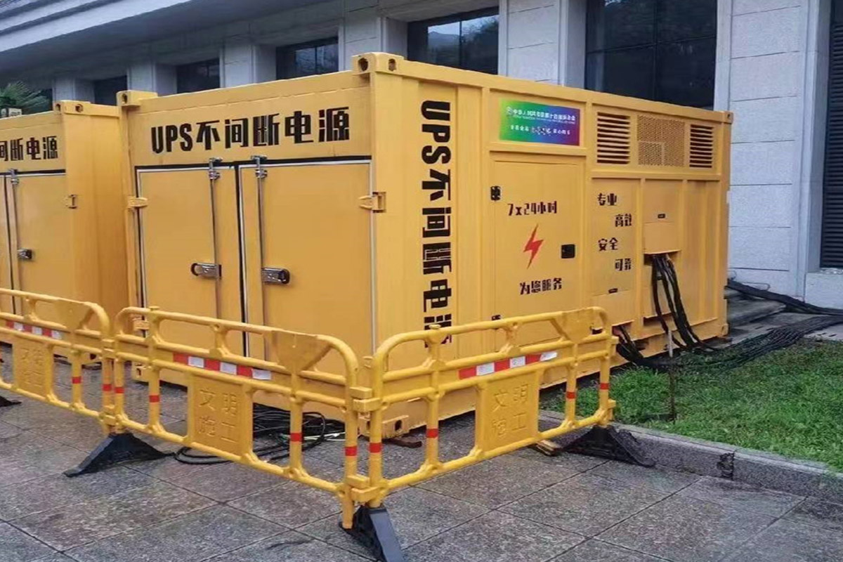 韶关发电机租赁施工现场